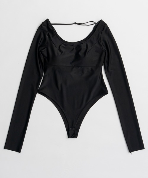 MAISON SPECIAL(メゾンスペシャル)の「Open-Neck Bodysuit/オープンネックボディスーツ(Tシャツ/カットソー・レディース・ブラック/ブラウン/パープル・FREE)」の13枚目の写真