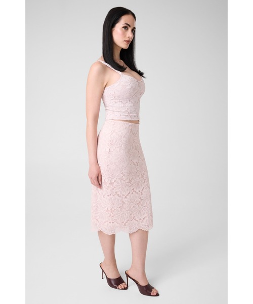 Guess（ゲス）の「KATRINA Lace Midi Skirt（スカート・レディース・ライトピンク・X-SMALL/MEDIUM）」の4枚目の写真