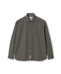 OVER FIT COTTON TWILL SHIRT [GREY]