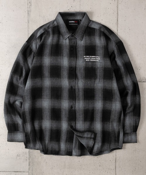 BRANDALISED(ブランダライズド)の「【ab】〔BRANDALISED/ブランダライズド〕アートプリント オンブレチェックシャツ NO FUTURE(シャツ/ブラウス・メンズ・ホワイト/ブラック/ブラウン・MEDIUM/LARGE)」の13枚目の写真