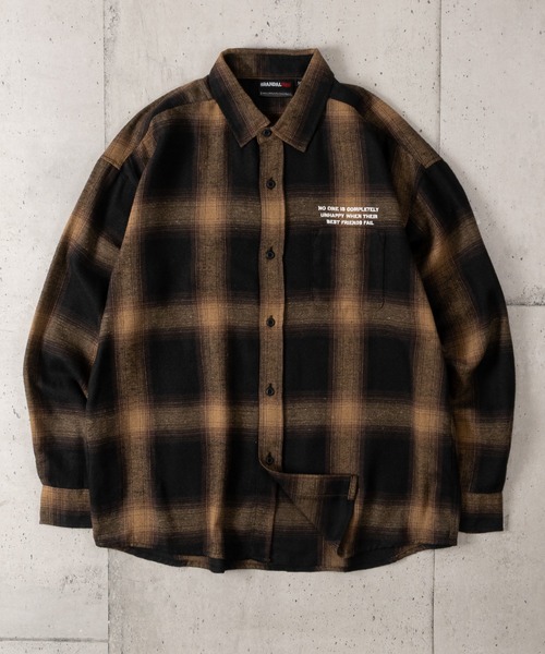 BRANDALISED(ブランダライズド)の「【ab】〔BRANDALISED/ブランダライズド〕アートプリント オンブレチェックシャツ NO FUTURE(シャツ/ブラウス・メンズ・ホワイト/ブラック/ブラウン・MEDIUM/LARGE)」の15枚目の写真