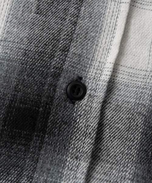 BRANDALISED(ブランダライズド)の「【ab】〔BRANDALISED/ブランダライズド〕アートプリント オンブレチェックシャツ NO FUTURE(シャツ/ブラウス・メンズ・ホワイト/ブラック/ブラウン・MEDIUM/LARGE)」の5枚目の写真