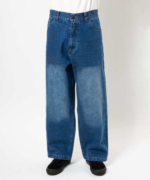 430(フォーサーティ)の「mp15283-DLS-S SLVG DENIM H-WASH デニムパンツ(26-089)(デニムパンツ・メンズ・インディゴブルー/ブラック・30/32/34/28)」の19枚目の写真
