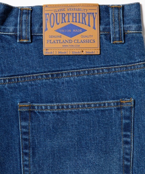 430(フォーサーティ)の「mp15283-DLS-S SLVG DENIM H-WASH デニムパンツ(26-089)(デニムパンツ・メンズ・インディゴブルー/ブラック・30/32/34/28)」の7枚目の写真
