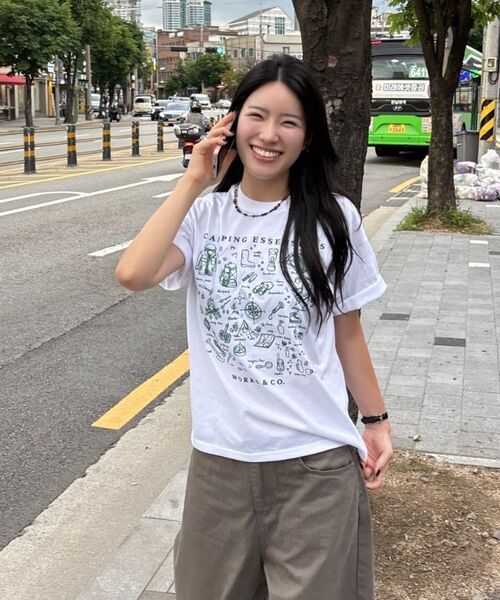 WORKS & CO.（ワークス アンド コー）の「エクスプローラーキャンピンググラフィック半袖Tシャツ（ホワイト）（Tシャツ/カットソー・メンズ・その他・2XL/X-LARGE/SMALL/LARGE/MEDIUM）」の8枚目の写真