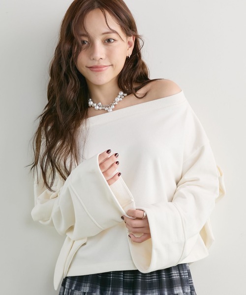 archives(アルシーヴ)の「ダブルリボンスウェットPO(Tシャツ/カットソー・レディース・グレー/ブラウン/アイボリー・MEDIUM)」の19枚目の写真