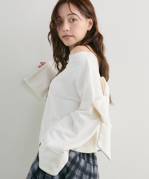 archives(アルシーヴ)の「ダブルリボンスウェットPO(Tシャツ/カットソー・レディース・グレー/ブラウン/アイボリー・MEDIUM)」の20枚目の写真