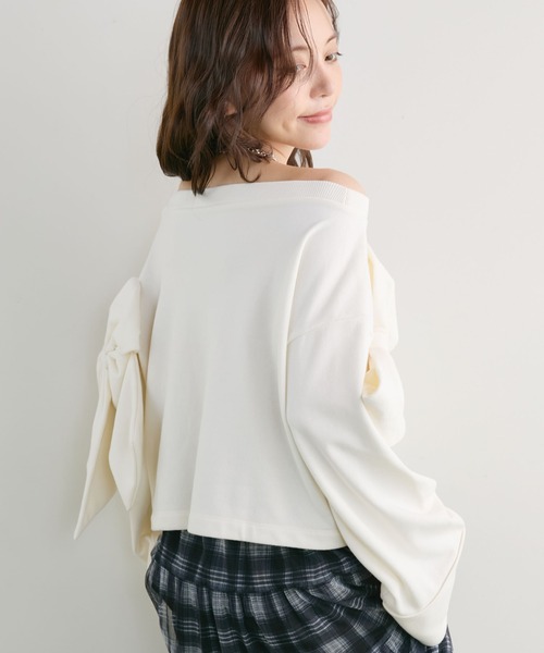 archives(アルシーヴ)の「ダブルリボンスウェットPO(Tシャツ/カットソー・レディース・グレー/ブラウン/アイボリー・MEDIUM)」の21枚目の写真