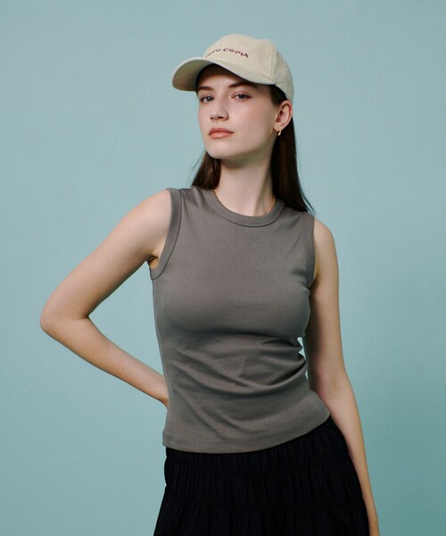 allureville(アルアバイル)の「【FLORE FLORE(フローレフローレ)】ESME TANK(Tシャツ/カットソー・レディース・ホワイト/レッド・1)」の8枚目の写真
