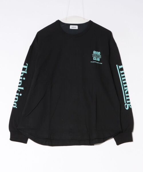 GENERATOR(ジェネレーター)の「ジェネレーター Thinking L/S Tシャツ(Tシャツ/カットソー・レディース・ベージュ系その他/ブラック/ホワイト・F)」の2枚目の写真