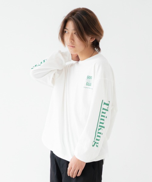 GENERATOR(ジェネレーター)の「ジェネレーター Thinking L/S Tシャツ(Tシャツ/カットソー・レディース・ベージュ系その他/ブラック/ホワイト・F)」の1枚目の写真