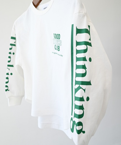 GENERATOR(ジェネレーター)の「ジェネレーター Thinking L/S Tシャツ(Tシャツ/カットソー・レディース・ベージュ系その他/ブラック/ホワイト・F)」の11枚目の写真