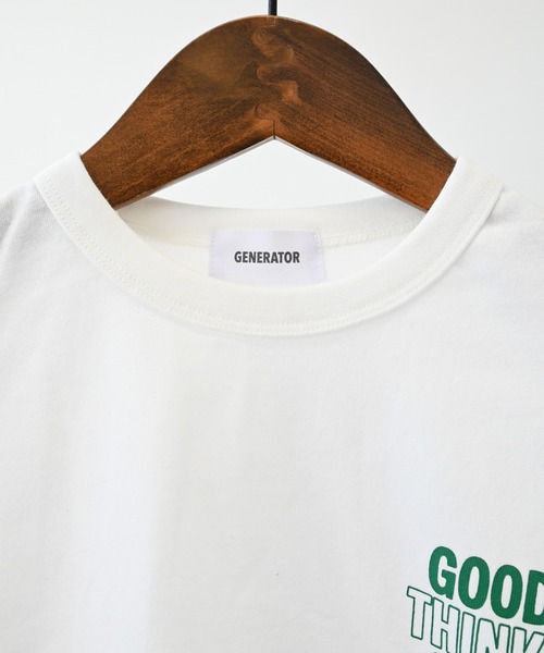 GENERATOR(ジェネレーター)の「ジェネレーター Thinking L/S Tシャツ(Tシャツ/カットソー・レディース・ベージュ系その他/ブラック/ホワイト・F)」の9枚目の写真