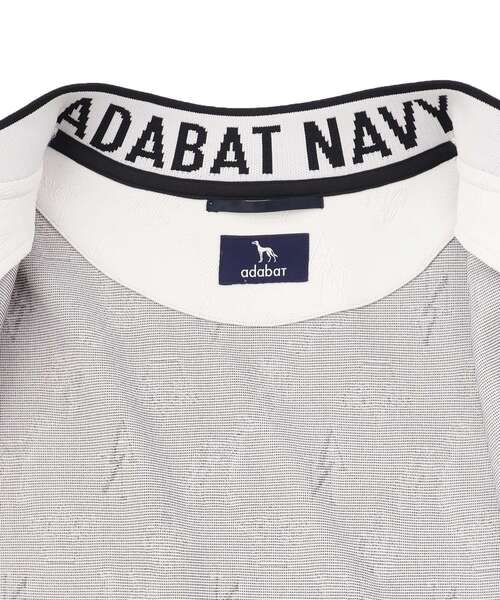 adabat(アダバット)の「【ADABAT NAVY】UVケア フルールドリスジャカードブルゾン(ブルゾン・レディース・ブラック系3/ホワイト系6・38/42/40)」の7枚目の写真