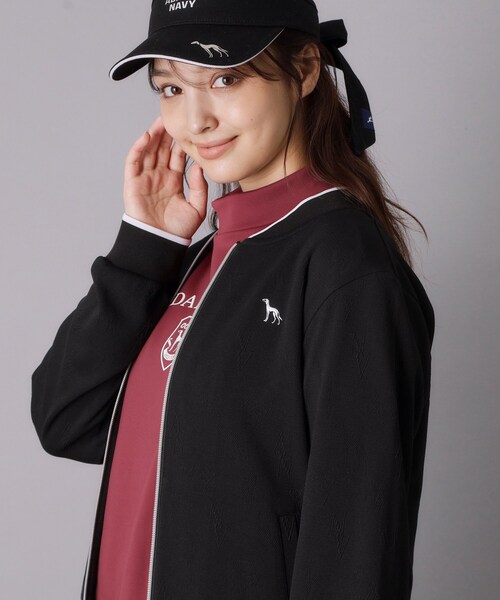 adabat(アダバット)の「【ADABAT NAVY】UVケア フルールドリスジャカードブルゾン(ブルゾン・レディース・ブラック系3/ホワイト系6・38/42/40)」の20枚目の写真