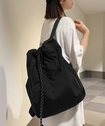 SEU（エスイーユー）の「【男女兼用】【3WAY】軽量ナイロンドローストリングバックパック リュック 通勤 通学 きれいめカジュアル レディース韓国風（バックパック/リュック）」