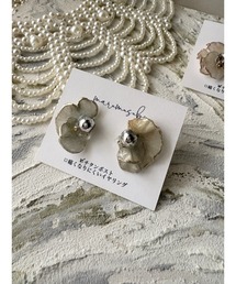 【marumusubi】flowery.viola lineピアス(MA)