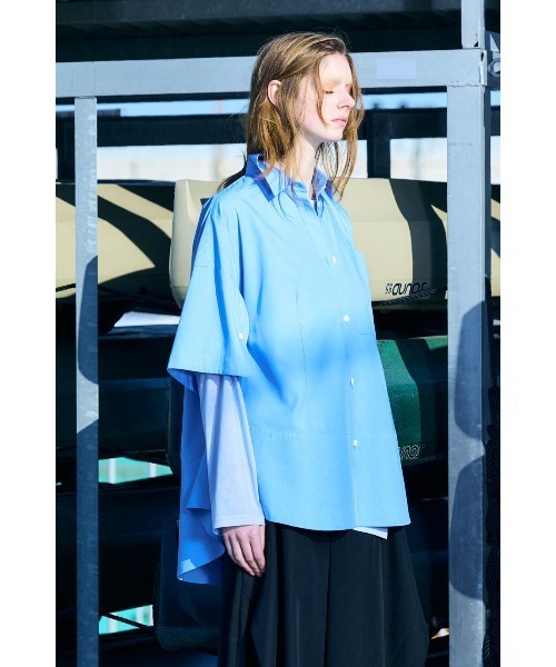 nagonstans(ナゴンスタンス)の「layered sheer long-sleeves t-shirt(Tシャツ/カットソー・レディース・ライトブルー・MEDIUM)」の2枚目の写真