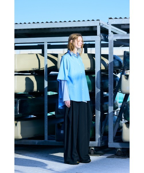 nagonstans(ナゴンスタンス)の「layered sheer long-sleeves t-shirt(Tシャツ/カットソー・レディース・ライトブルー・MEDIUM)」の3枚目の写真
