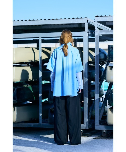 nagonstans(ナゴンスタンス)の「layered sheer long-sleeves t-shirt(Tシャツ/カットソー・レディース・ライトブルー・MEDIUM)」の5枚目の写真