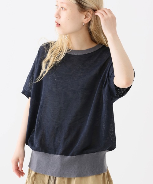 HEART MARKET(ハートマーケット)の「スラブニットドルマンプルオーバー(Tシャツ/カットソー・レディース・ナチュラル/ブラウン系/ネイビー/マスタード/ベージュ系/ブラック系・FREE)」の5枚目の写真