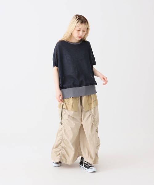 HEART MARKET(ハートマーケット)の「スラブニットドルマンプルオーバー(Tシャツ/カットソー・レディース・ナチュラル/ブラウン系/ネイビー/マスタード/ベージュ系/ブラック系・FREE)」の22枚目の写真