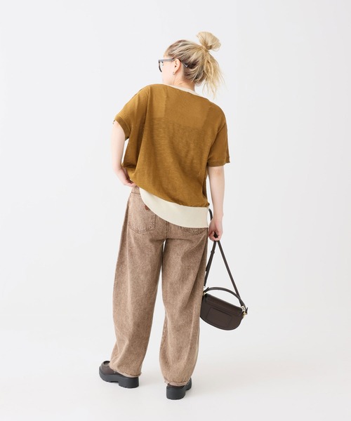 HEART MARKET(ハートマーケット)の「スラブニットドルマンプルオーバー(Tシャツ/カットソー・レディース・ナチュラル/ブラウン系/ネイビー/マスタード/ベージュ系/ブラック系・FREE)」の9枚目の写真