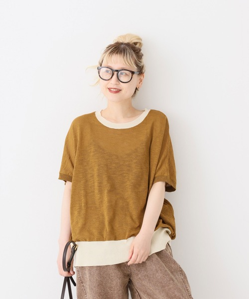 HEART MARKET(ハートマーケット)の「スラブニットドルマンプルオーバー(Tシャツ/カットソー・レディース・ナチュラル/ブラウン系/ネイビー/マスタード/ベージュ系/ブラック系・FREE)」の13枚目の写真