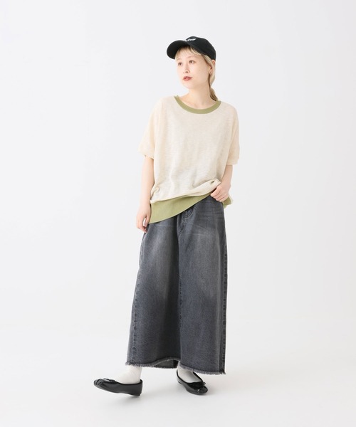 HEART MARKET(ハートマーケット)の「スラブニットドルマンプルオーバー(Tシャツ/カットソー・レディース・ナチュラル/ブラウン系/ネイビー/マスタード/ベージュ系/ブラック系・FREE)」の14枚目の写真