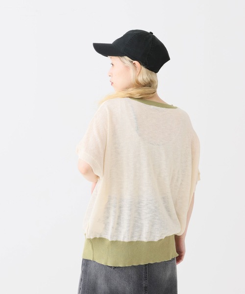 HEART MARKET(ハートマーケット)の「スラブニットドルマンプルオーバー(Tシャツ/カットソー・レディース・ナチュラル/ブラウン系/ネイビー/マスタード/ベージュ系/ブラック系・FREE)」の19枚目の写真