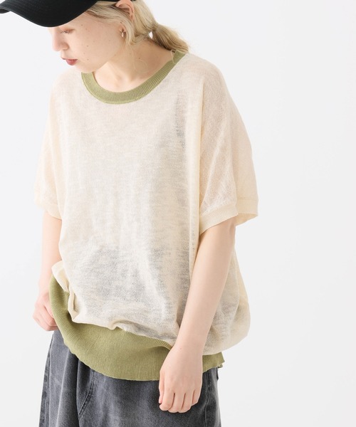 HEART MARKET(ハートマーケット)の「スラブニットドルマンプルオーバー(Tシャツ/カットソー・レディース・ナチュラル/ブラウン系/ネイビー/マスタード/ベージュ系/ブラック系・FREE)」の20枚目の写真