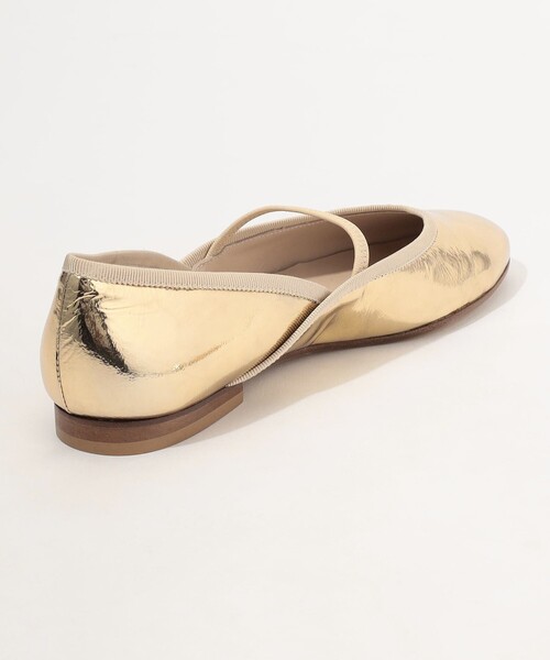 NEBULONI E(ネブローニ)の「【別注】NEBULONI E. BAND FLAT レザーシューズ(バレエシューズ・レディース・ゴールド・38/36/37)」の5枚目の写真