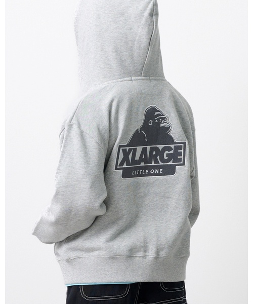 XLARGE KIDS(エクストララージキッズ)の「OGジップパーカ(パーカー・キッズ・ブラック/トップグレー・140cm/130cm/120cm/100cm/90cm/80cm/110cm)」の3枚目の写真
