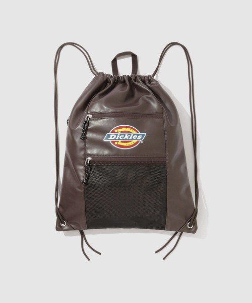 Dickies(ディッキーズ)の「【Dickies/ディッキーズ】ICON LOGO KNAPSACK / シンセティックレザー ナップサック(バックパック/リュック・メンズ・ブラック/ブラウン・FREE)」の2枚目の写真