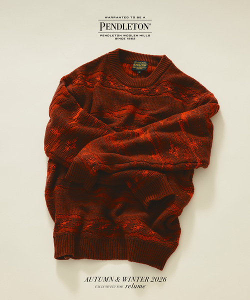 PENDLETON(ペンドルトン)の「PENDLETON / ペンドルトン 別注 ジャカード ニット(ニット/セーター・メンズ・チャコールグレー/レッド/ブラウン・LARGE/MEDIUM)」の3枚目の写真