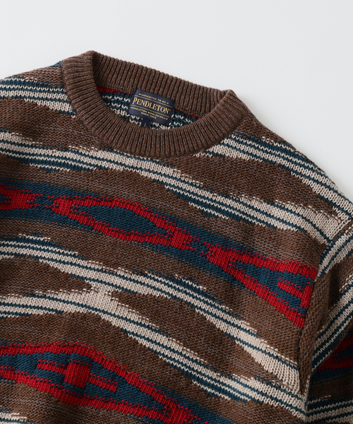 PENDLETON(ペンドルトン)の「PENDLETON / ペンドルトン 別注 ジャカード ニット(ニット/セーター・メンズ・チャコールグレー/レッド/ブラウン・LARGE/MEDIUM)」の9枚目の写真