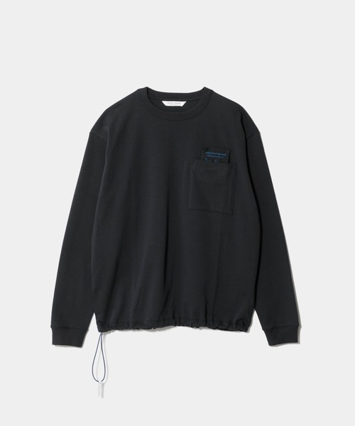 beautiful people(ビューティフルピープル)の「suvin compact jersey big QOL tag T(Tシャツ/カットソー・レディース・ボルドー/チャコール・38/40)」の1枚目の写真