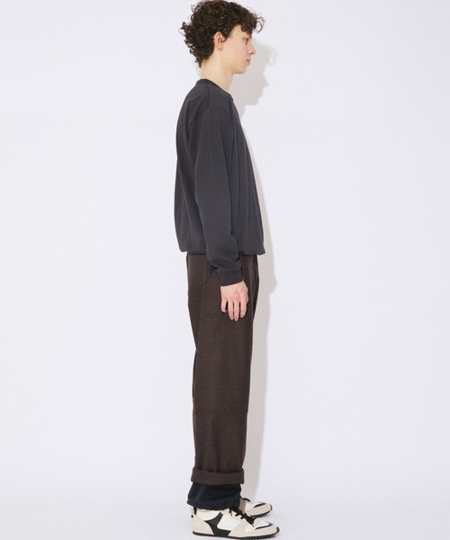 beautiful people(ビューティフルピープル)の「suvin compact jersey big QOL tag T(Tシャツ/カットソー・レディース・ボルドー/チャコール・38/40)」の5枚目の写真