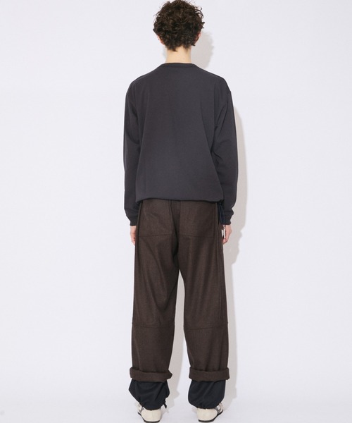 beautiful people(ビューティフルピープル)の「suvin compact jersey big QOL tag T(Tシャツ/カットソー・レディース・ボルドー/チャコール・38/40)」の6枚目の写真