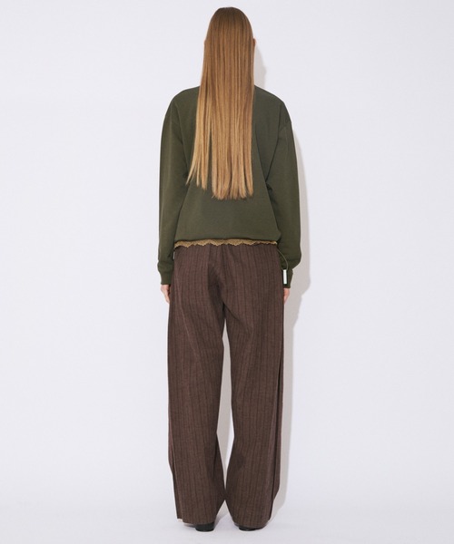 beautiful people(ビューティフルピープル)の「suvin compact jersey big QOL tag T(Tシャツ/カットソー・レディース・ボルドー/チャコール・38/40)」の11枚目の写真