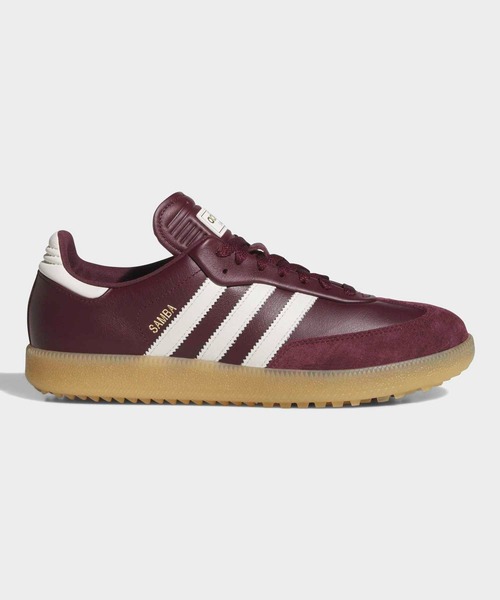 adidas(アディダス)の「サンバ ゴルフ スパイクレス / Samba Spikeless Golf【adidas Golf/アディダスゴルフ】(スニーカー・メンズ・レッド・25.5cm/26.0cm/26.5cm/27.0cm/22.5cm/23.0cm/23.5cm/24.0cm/24.5cm/25.0cm)」の1枚目の写真