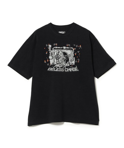 BEAMS T(ビームスティー)の「OPTICALSTAR / Short Sleeve T-Shirt(Tシャツ/カットソー・メンズ・ブラック・M)」の1枚目の写真