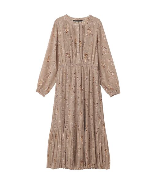 YECCA VECCA(イェッカヴェッカ)の「ヴィンテージフラワー柄プリーツワンピース(ワンピース・レディース・ブラック/ベージュ・FREE)」の15枚目の写真