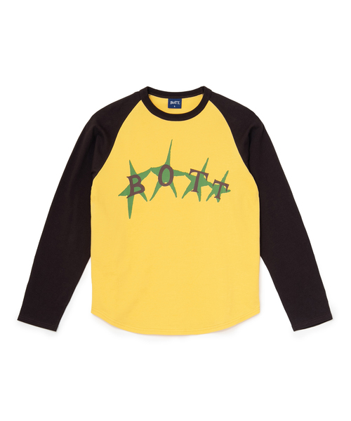 BOTT(ボット)の「BoTT / ボット Stars Raglan L/S Tee(Tシャツ/カットソー・メンズ・ホワイト/イエロー・LARGE/X-LARGE)」の2枚目の写真