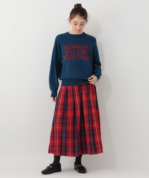 Afternoon Tea(アフタヌーンティー)の「【洗える】ジャカードニットプルオーバー(ニット/セーター・レディース・ネイビー・MEDIUM)」の5枚目の写真