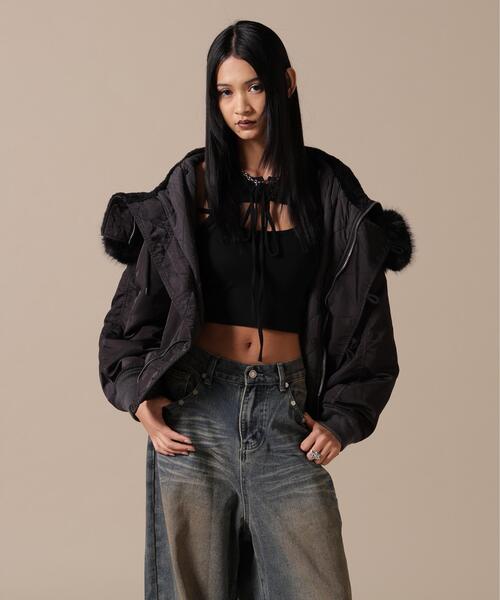 DANKE SCHON（ダンケシェーン）の「DankeSchon/ダンケシェーン/WOMEN ASUTEX NYLON TWILL N2B（ミリタリージャケット・レディース・ブラック/カーキ・F）」の3枚目の写真