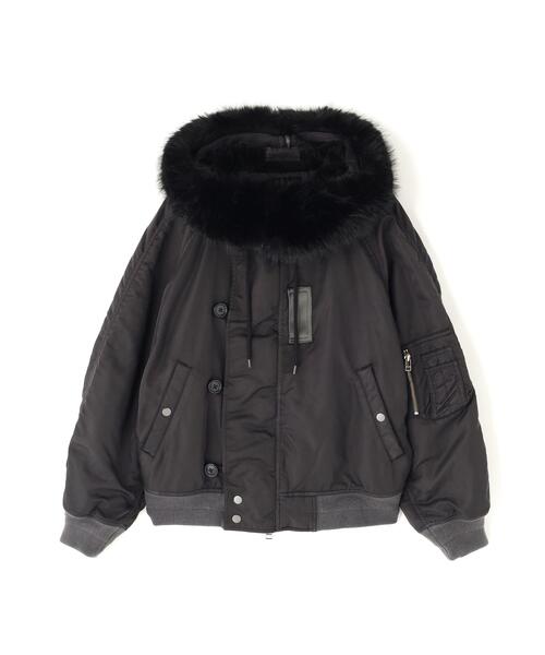 DANKE SCHON（ダンケシェーン）の「DankeSchon/ダンケシェーン/WOMEN ASUTEX NYLON TWILL N2B（ミリタリージャケット・レディース・ブラック/カーキ・F）」の6枚目の写真