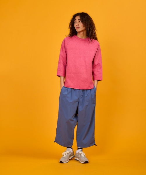 WALLA WALLA SPORT(ワラワラスポーツ)の「PIGMENT DYE 9oz TUBE BASEBALL TEE/ピグメントダイ 9オンス チューブ ベースボール ティー(Tシャツ/カットソー・メンズ・インディゴブルー/ブラック/グリーン/パープル/レッド/ブラウン・LARGE/X-LARGE)」の9枚目の写真