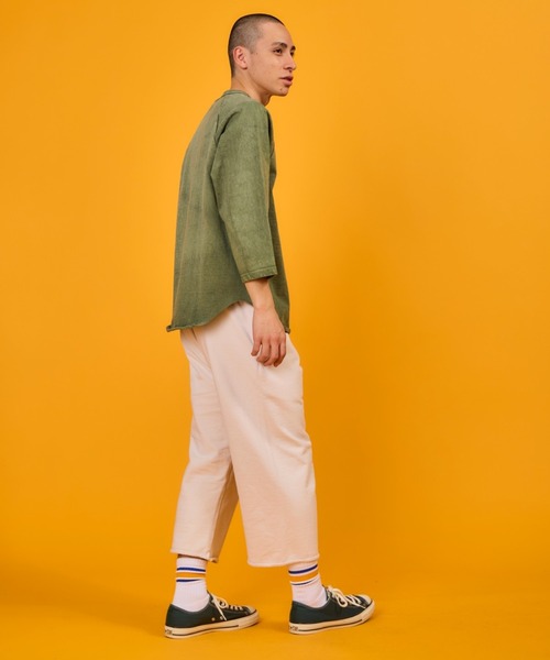 WALLA WALLA SPORT(ワラワラスポーツ)の「PIGMENT DYE 9oz TUBE BASEBALL TEE/ピグメントダイ 9オンス チューブ ベースボール ティー(Tシャツ/カットソー・メンズ・インディゴブルー/ブラック/グリーン/パープル/レッド/ブラウン・LARGE/X-LARGE)」の10枚目の写真