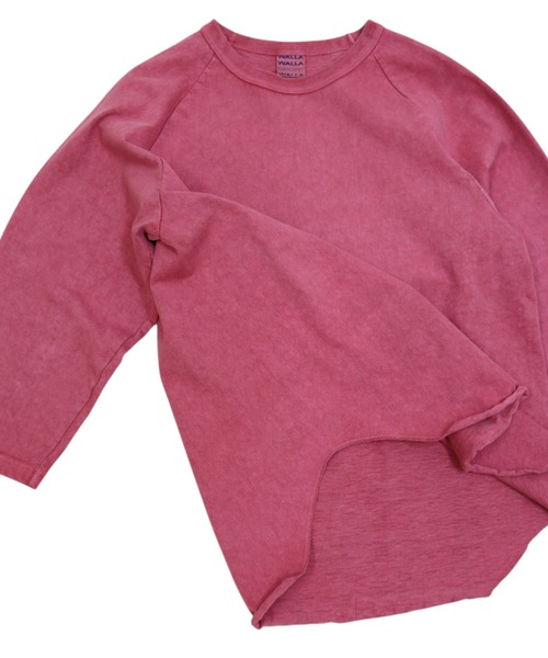WALLA WALLA SPORT(ワラワラスポーツ)の「PIGMENT DYE 9oz TUBE BASEBALL TEE/ピグメントダイ 9オンス チューブ ベースボール ティー(Tシャツ/カットソー・メンズ・インディゴブルー/ブラック/グリーン/パープル/レッド/ブラウン・LARGE/X-LARGE)」の18枚目の写真